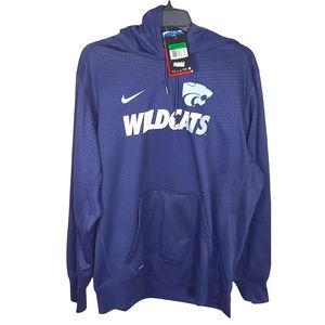 NWT Nike Kansas State Wildcats KSU Dot All Over Pullover ThermaFit Hoodie PURPLE